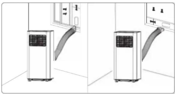 HAIER QPFA10 - CONECTE LA MANGUERA DE SALIDA AL PANEL DE LA VENTANA - 1