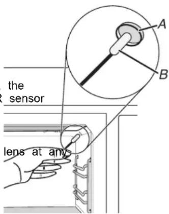 JennAir YJMHF930RSS - To clean the IR sensor lens daily: - 1