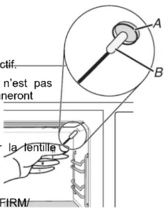 JennAir YJMHF930RSS - Pour nettoyer la lentille du capteur IR lorsque le rappel apparaît : - 1
