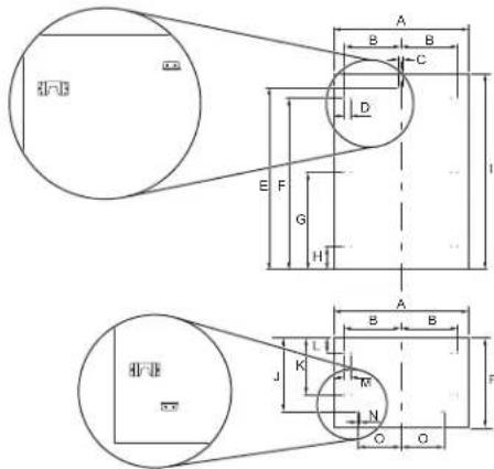 JennAir JKCHR302ML - Holes positions: - 1