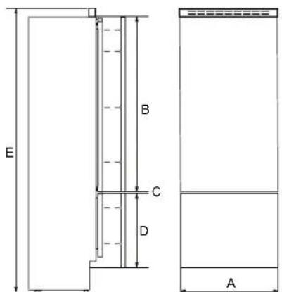JennAir JKCHR302ML - Panels Dimensions Single Bottom - Drawer - 1