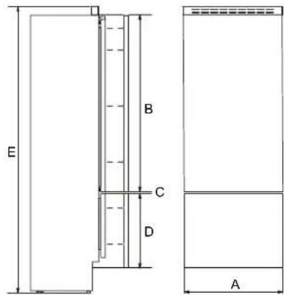 JennAir JKCHR302ML - Dimensions des panneaux du tiroir à fond unique - 1