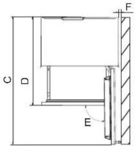 JennAir JKCHR302ML - Dimensions pour l'ouverture des portes - 2