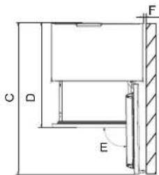 JennAir JKCHR302ML - Door Swing Dimensions - 2