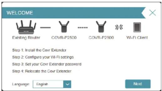 D-LINK COVR-P2502 - Assistant de configuration de l'interface Web - 2