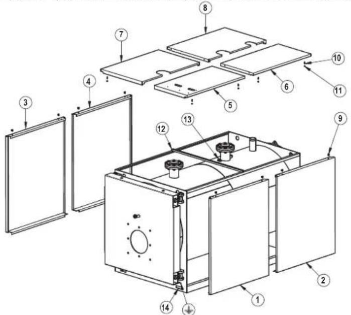 FERROLI PREXTHERM RSW 1250N÷6000N - Légende (Fig. 10) - 1