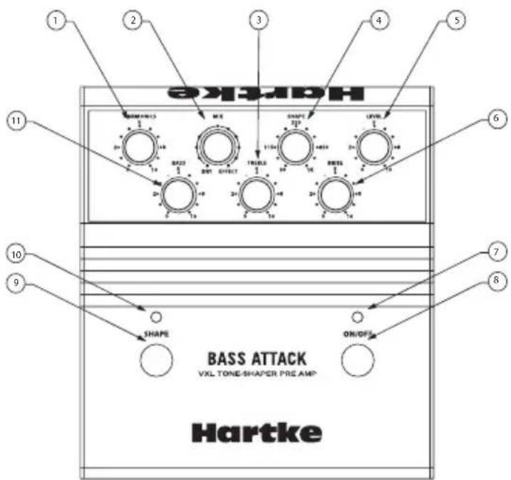 Hartke Bass Attack Pedal - Bass Attack - Vorderseite - 1