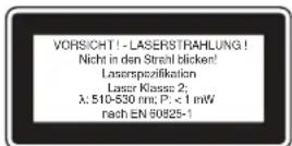 EINHELL TC-LL 2 G - Avvertenze speciali per il laser - 2