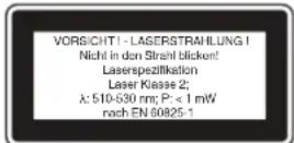 EINHELL TC-LL 2 G - Varnostni razred laserja 2 - 1