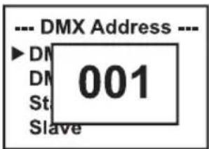 Cameo AZOR SP2 - SETTING THE DMX START ADDRESS (DMX Address) - 2