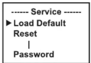Cameo AZOR SP2 - SERVICE-MENÜ (Service) - 2