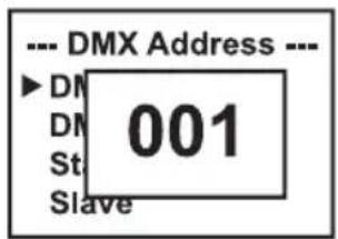 Cameo AZOR SP2 - AJUSTE DE LA DIRECCIÓN INICIAL DMX (DMX Address) - 2