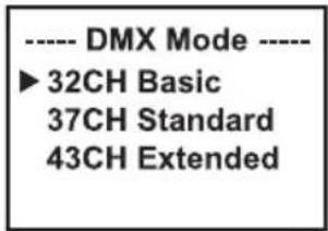 Cameo AZOR SP2 - SETTING THE DMX OPERATING MODE (DMX Mode) - 2