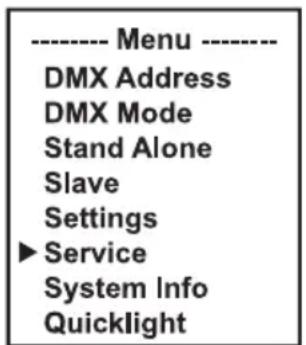 Cameo AZOR SP2 - MENU ASSISTENZA (Service) - 1