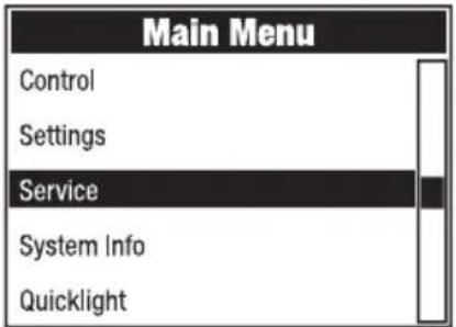 Cameo OTOS W6 - MENU SERVICE (Service) - 1