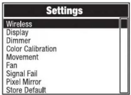 Cameo OTOS W6 - AJUSTES DEL SISTEMA (Settings) - 1