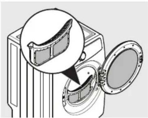 ELECTROLUX ELFE7738AW - Cleaning the LuxCare™ Lint Shield fi Iter - 1