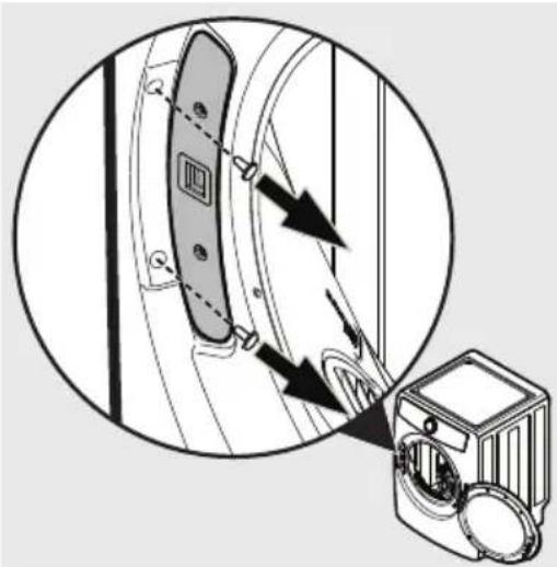 ELECTROLUX ELFG7738AW - Removing latch and hole plugs - 1