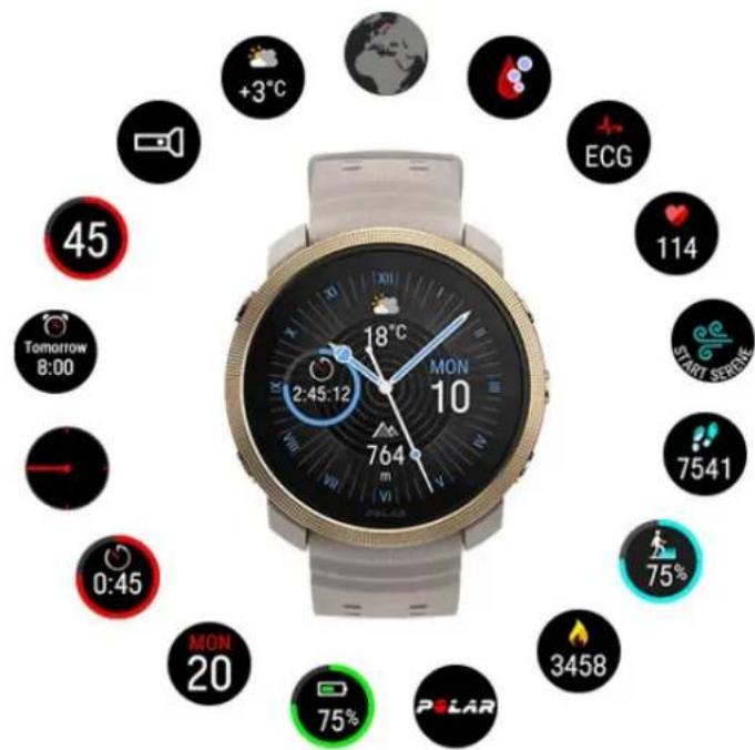 POLAR Vantage M3 - VUE DE LA MONTRE - 1