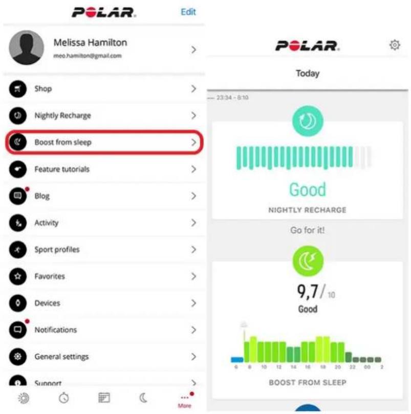 POLAR Vantage M3 - Boost du sommeil de la journee dans l'application Polar Flow - 1