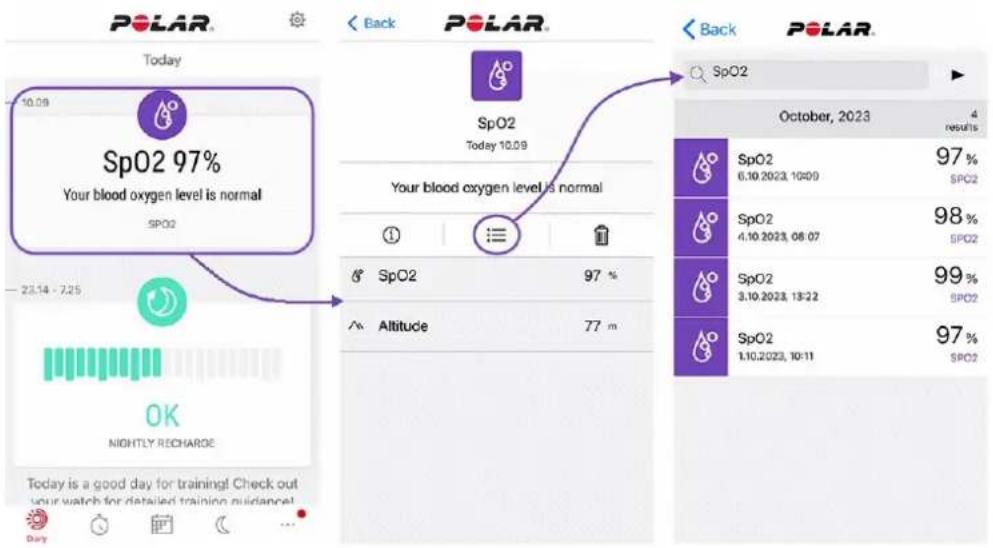 POLAR Vantage M3 - MESURER LA SPO2 - 6