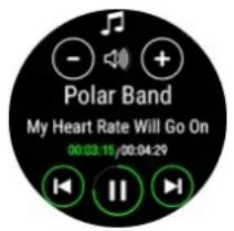 POLAR Vantage M3 - COMMANDES DE LA MUSIQUE - 2