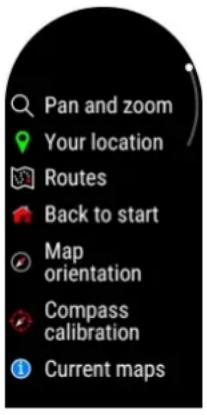 POLAR Vantage M3 - Menu de navigation sur carte - 1