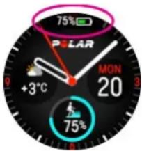 POLAR Vantage M3 - Icône d'etat de la batterie - 1
