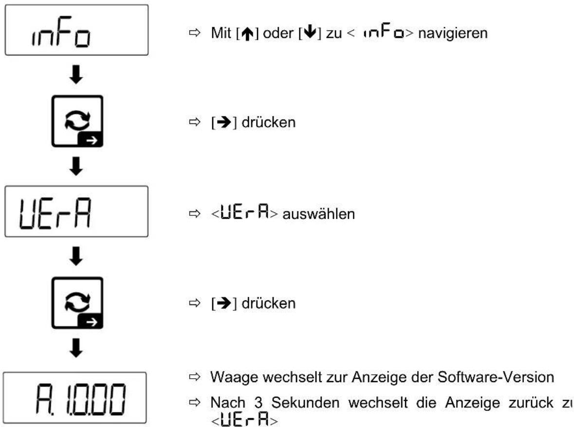 Kern TKXC-TM-A - Software-Version für eichfähige Geräte anzeigen - 1