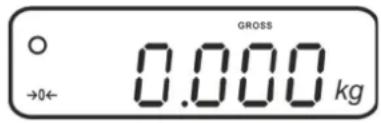 GROSS 0.000 kg →0←