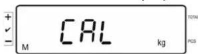 Kern KFS-TM - On verified weighing systems press the adjustment switch! - 2