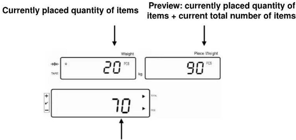 Kern KFS-TM - Adding-up during item display: - 1