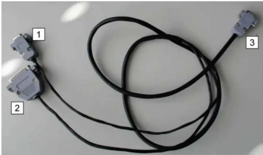 Kern KFS-TM - Connecting the bulk scales to the reference balance EWJ via the optional interface cable CCA-A01 - 1