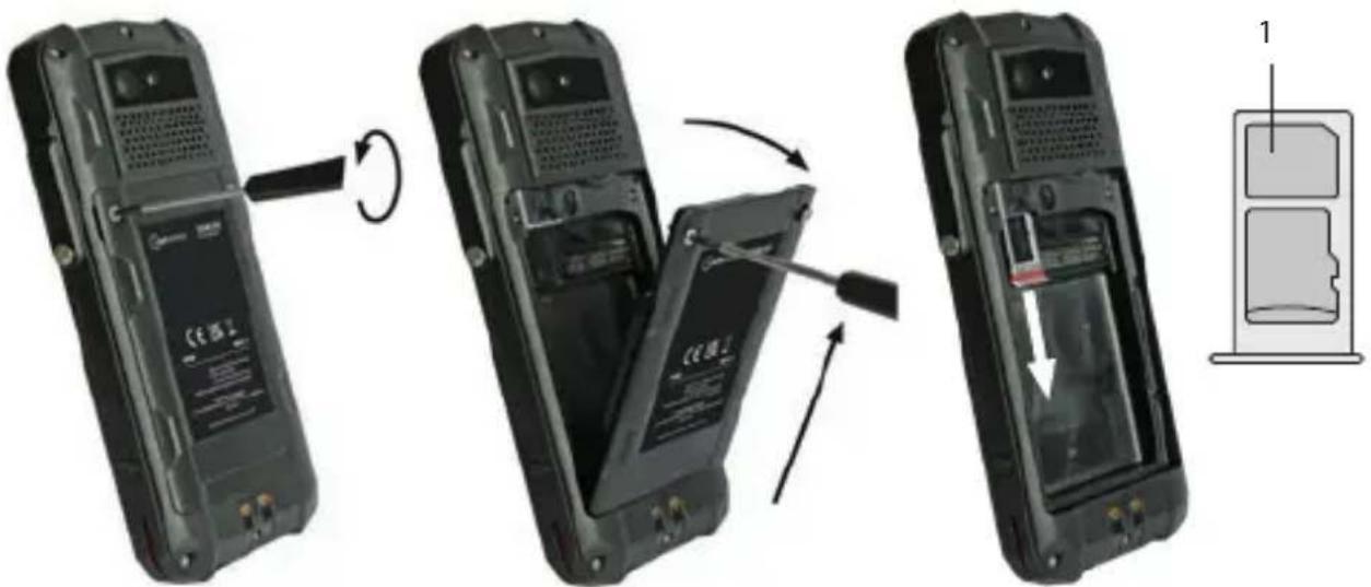 i.safe Mobile IS540.RG - >SIM 카드 삽입/제거 - 1
