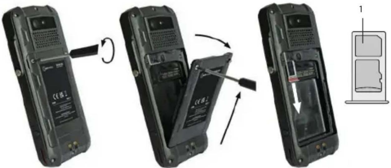 i.safe Mobile IS540.RG - > SETT INN/TA UT SIM-KORTET - 1