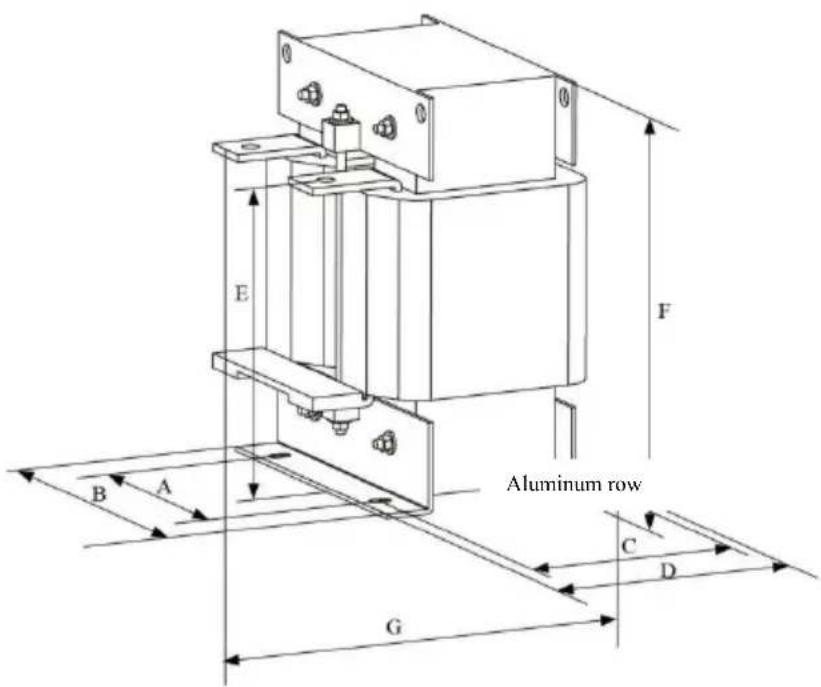 MSW FI-11000 - Dimensional drawing of external DC reactor - 1