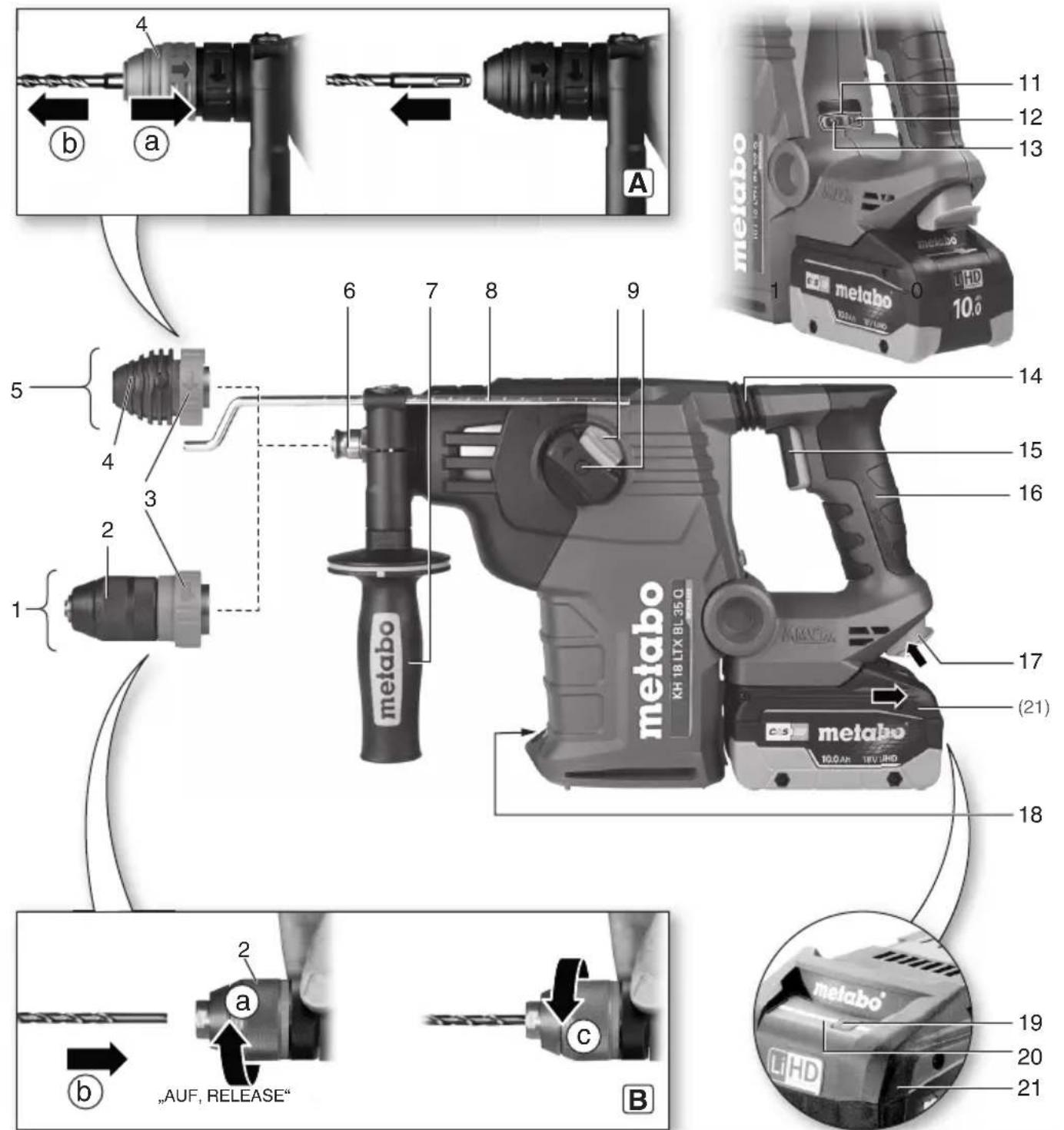 METABO KH 18 LTX BL 35 Q - 1