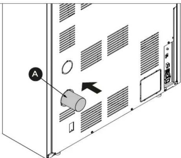 Palazzetti Ecofire Tiffany Idro - Single-wall pipe and air intake in room - 1
