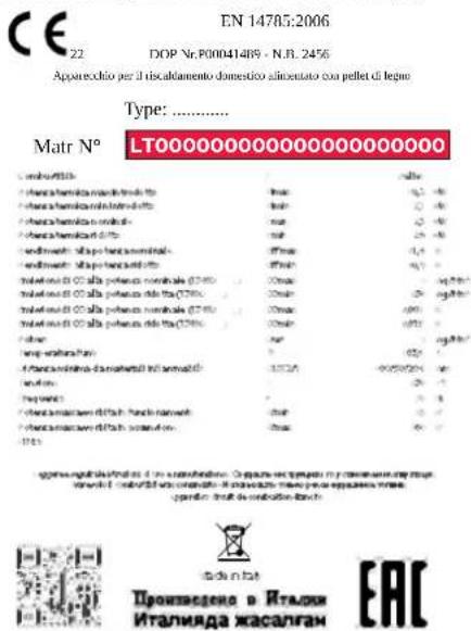 Palazzetti Ecofire Tiffany Idro - Conformidad - 1