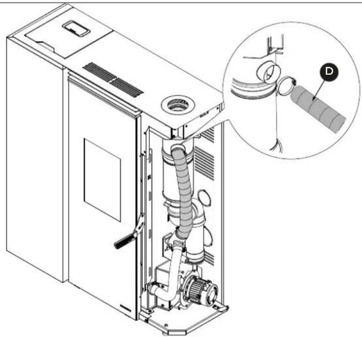 Palazzetti Ecofire Tiffany Idro - Single-wall pipe and air intake connected to the outside - 2