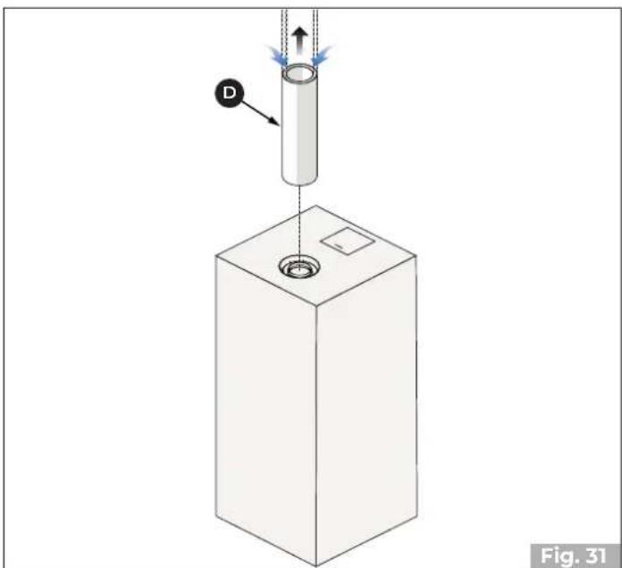 Palazzetti Ecofire Tiffany Idro - Tubo de una pared simple y toma de aire en el ambiente - 1