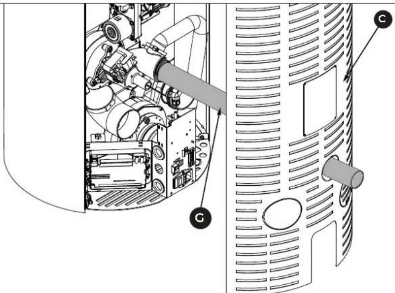 Palazzetti Ecofire Flo 6 - Single-wall pipe and air intake connected to the outside - 2