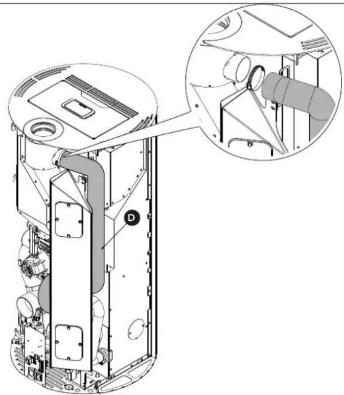 Palazzetti Ecofire Flo 6 - Single-wall pipe and air intake in room - 3