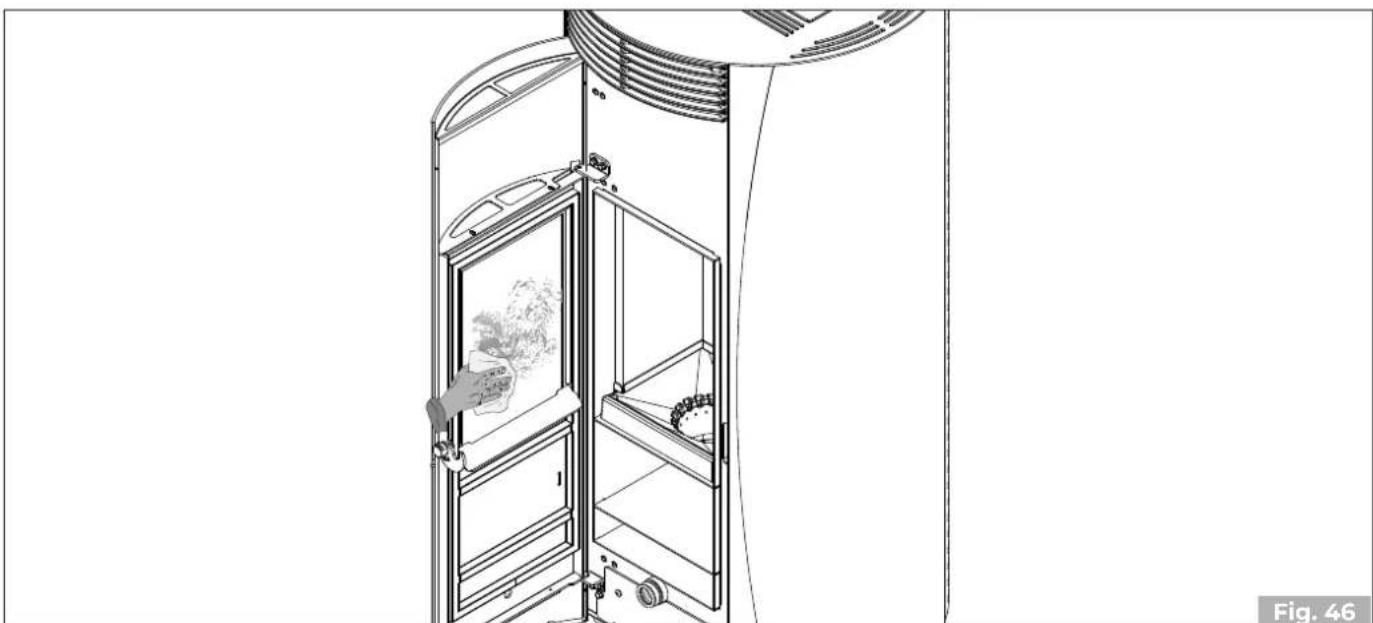 Palazzetti Ecofire Flo 6 - Reinigung des Glases - 2