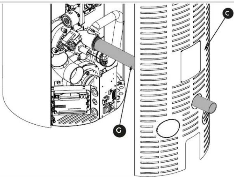Palazzetti Ecofire Flo 6 - Einwandiges Rohr und Lufteinlass mit Anschluss nach außen - 2