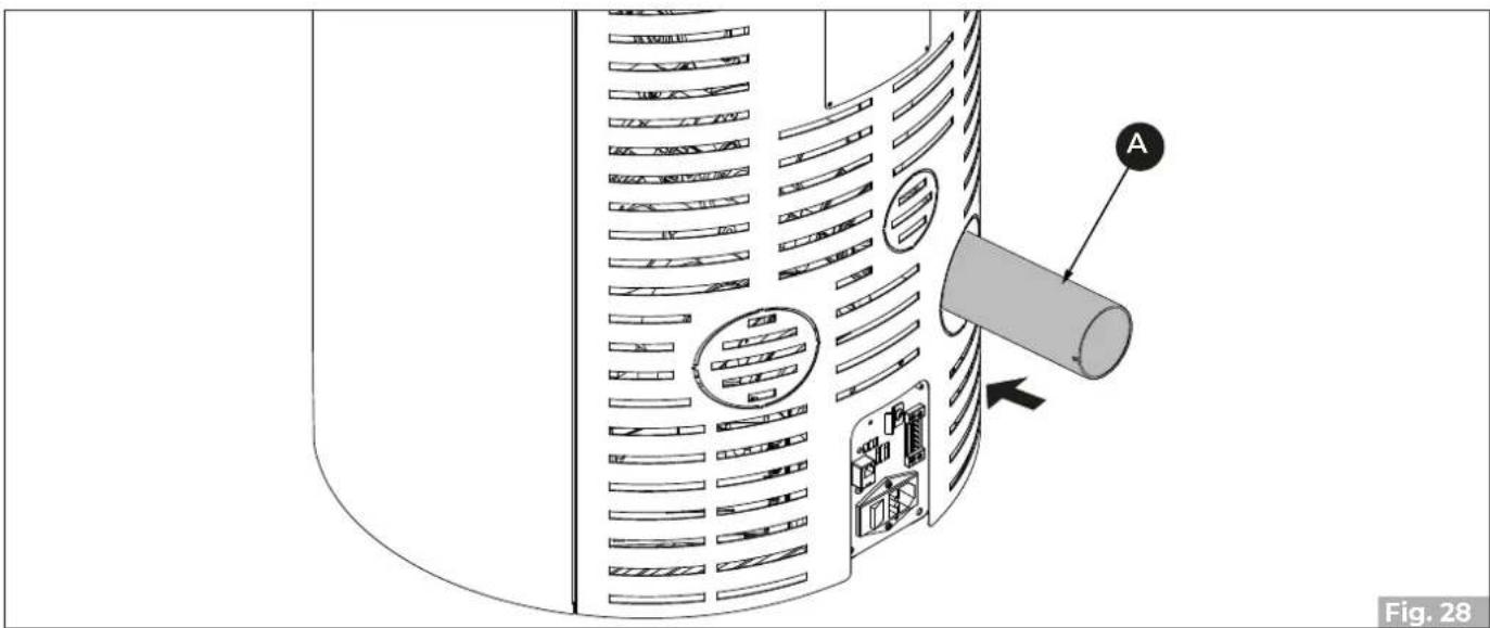 Palazzetti Ecofire Flo 6 - Single-wall pipe and air intake in room - 1