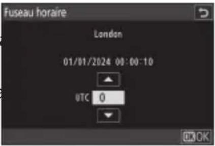 Fuseau horaire London 01/01/2024 08:00:10 UTC 0 OK