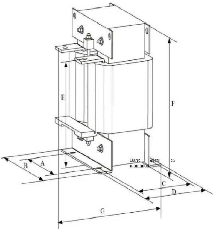E F B A Barre aluminum plate en C D G