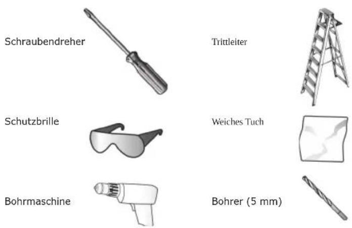 Schwaiger LED220 011 - ZUR INSTALLATION BENÖTIGEN SIE: - 1