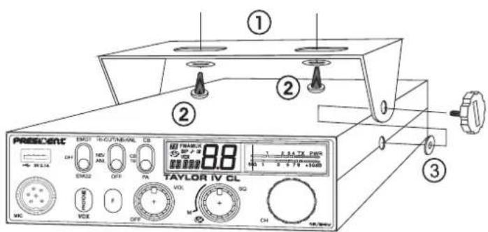 PRESIDENT Taylor IV CL - 1) WHERE AND HOW TO MOUNT YOUR MOBILE CB RADIO - 1